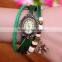 In Stock Promotional Most Popular European Pendant Hand Wovenstylish girls watch WomenStyle Retro Christmas Bells