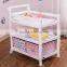 Solid wood baby diaper changing table toys storage shelf