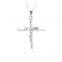 14K Solid Gold Jesus Cross Bright Charm Necklace