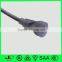 UL 2 pin male plug with fuse, UL waterproof female plug and American flexible extension cord