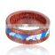 Natural Wooden Finger Ring with Camouflage Inlay