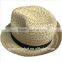 plain pattern cheap white fedora straw hat