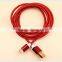 Wholesale 1m/2m/3m fabric braided Colorful high speed cellphone data cables for apple iphone and samsung