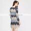 Newest Top Design Lace Fabric Ladies Fashion Dress