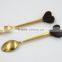 Gold plated food grade stainless steel new pattern spoon with polyresin handle