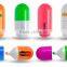 Capsule pill shaped Highlighters/colorful highlighter pen
