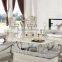 C380 2015 stainless steel modern coffee table marble top modern coffee table