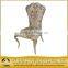 antique style painting fabric stainless steel dining chair