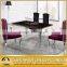dining room furniture marble stainless steel dining table for 6 people