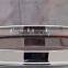 Silver plated round dish tray with handles and wood base , Room service tray, Airlines service tray, Arabic metal tray