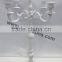 Wedding White Candelabra 5 Light with flower Bowl( optional) / Aluminium Candelabra for Decoration 90 cms
