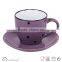 2016 fashion design ceramic coffee mug with saucer stoneware mug high quality factory price