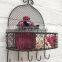 Vintage Rustic Wire Wall Shelf Unit Storage Basket for Kitchen Bathroom Chic