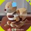 2017 New design bear baby wooden rocking horse animals wholesale cheap kids wooden rocking horse animals with music W16D096