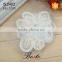 Fancy wholesale gold sequin white chiffon applique flower for garment