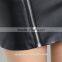 2016 New Latest Skirt Design Black pu Leather Zipper Mini Short Lady Skirt