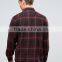 Long Sleeve Button Down Collar Mens Pre-Shrunk 85% Polyester 15% Wool Breathable Regular Fit Casual Check Print Shirts
