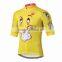 OEM sports wear factory bright yellow lovely Comics cycling jersey mens