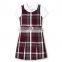 Elegant Girl School Uniform Pinafore Uniform Box Pleated Dress With Polo Short Sleeve Shirt