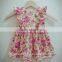 Wholesale Summer Baby Girl Clothes Lace Vintage Flutter Sleeve Casual Birthday Party Dress