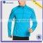 Mens quarter zip pullover spandex blue baseball jersey long sleeve t shirt