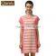 Qianxiu Striped Ladies Pink Modal Latest Nightgown