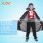 2016 Simple red vest style cosplay vampire costume with black cape