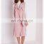 korea fashion female hot pink winter coat custom low price
