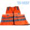 Orange Warning Reflective Safety vest