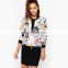 New arrival funny printing women bomber jacket wholesale
