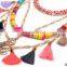 New Color Wood Beads Tassel Necklaces Bohemia Boho Ethnic Style Multilayer Chain Feather Pendant Bijoux Women Jewelry