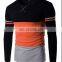 China OEM/ODM Men's Trend Long Sleeve T-shirt Stitching Sweatshirt Round Neck Hit Color