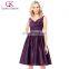 Grace Karin Sleeveless V-Neck Satin Purple Color Homecoming Dress Short Prom Party Dress 8 Size US 2~16 GK000126-2