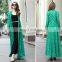 2016 new fashion lace Muslim Cardigan designs Women Lace Kimono Fashion new ladies long sleeve blouses Lace maxi blouse