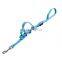 Blue nylon 120cm LED dog leash pet leash rechargeable Running dog leash