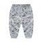 Wholesale Kids Boy Clothes Outfits Chequered With Black And White Top And Gray Cartoon Pants 2pcs  Baby Boy Set