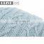 High quality home decorative light blue cushion cover with jacquard cable knit
