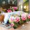 3D Bedding Set Reactive Printing 100% Polyester Pink Flowers Duvet Cover Set
