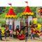 Playful outdoor plastic kids sliding toys playground kids plastic slide combination