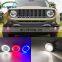 2 Functions For Jeep Renegade 2016 2017 2018 Auto LED DRL Daytime Running Light Car Angel Eyes Fog Lamp Foglight