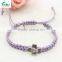 Saints knotted cord bracelet