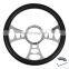 14 inch classic car steering wheel Leather Half Wrapped 9 holes steering wheel for frd chev