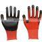 13G Red Polyester Industrial Wholesale Hand Nitrile Coated Work Gloves