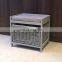 Grey Stool Wicker Basket Drawer Storage Footstool Shabby Chic Bedroom Hallway