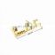 Custom Handbag Hardware Zinc Alloy Gold Engraved English Letters Alphabet Metal Brand Logo Plated For Bags