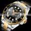 Nibosi  Automatic Men's Mechanical watch green water ghost waterproof luminous calendar steel strap watch  2395