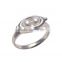 22K gold plating 925 sterling silver pearl mother's peapod rings