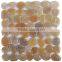 Creditable partner lifestyle 30.5*30.5cm suqare flooring polished yellow pebble stone for garden