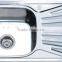 Kitchen apron single bowl stainless steel sink with tray HD8143