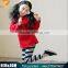 2015 Wholesale clothing 2pcs sets clothing for children christmas tight leggings with t-shirt sets autumn girls clothing sets